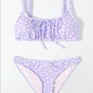 Purple Floral Bikini Set